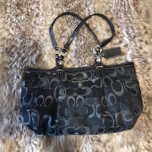 Black Coach Handbag with C’s